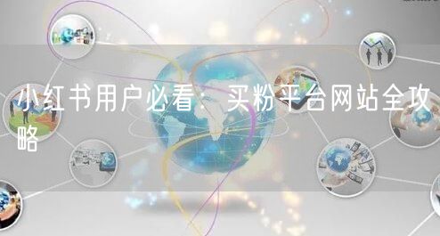 小红书用户必看：买粉平台网站全攻略