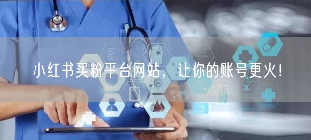 小红书买粉平台网站，让你的账号更火！