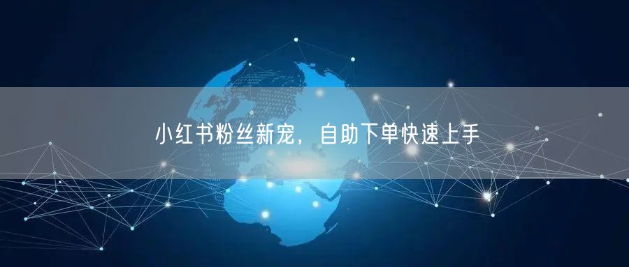 小红书粉丝新宠，自助下单快速上手