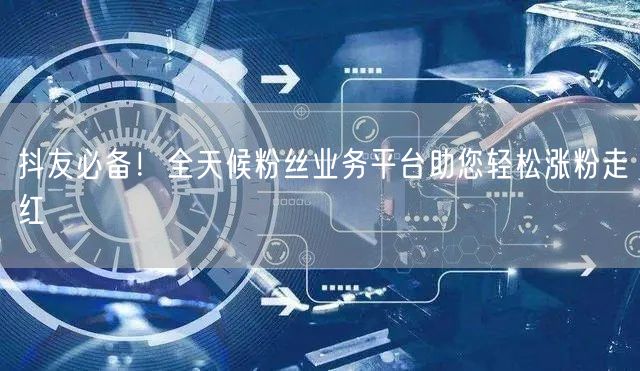 抖友必备！全天候粉丝业务平台助您轻松涨粉走红